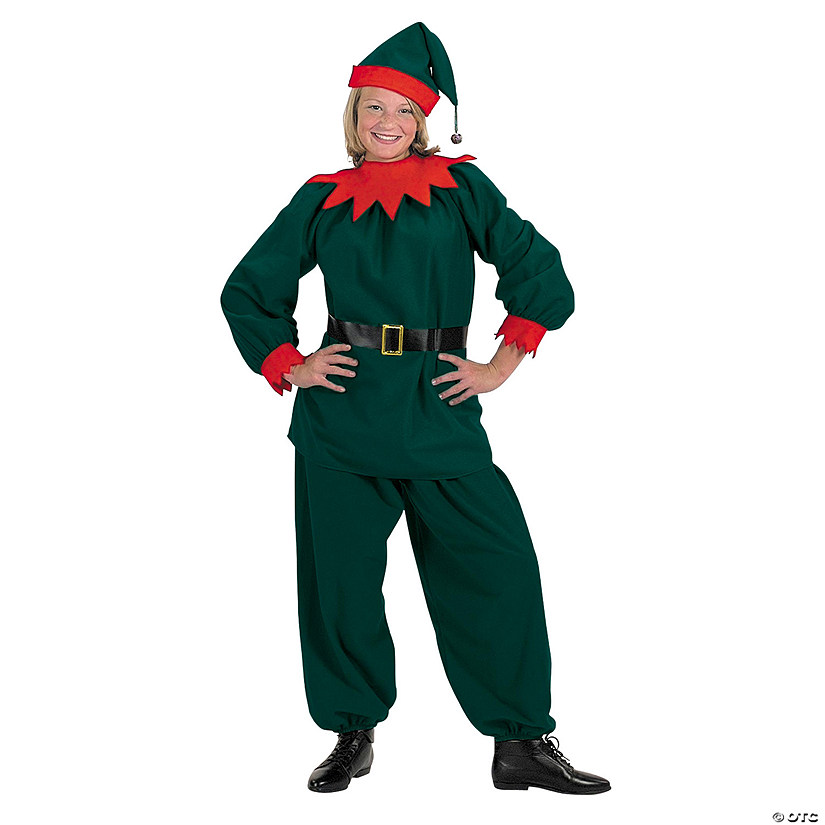Adult Santa's Helper Elf Suit Costume Image