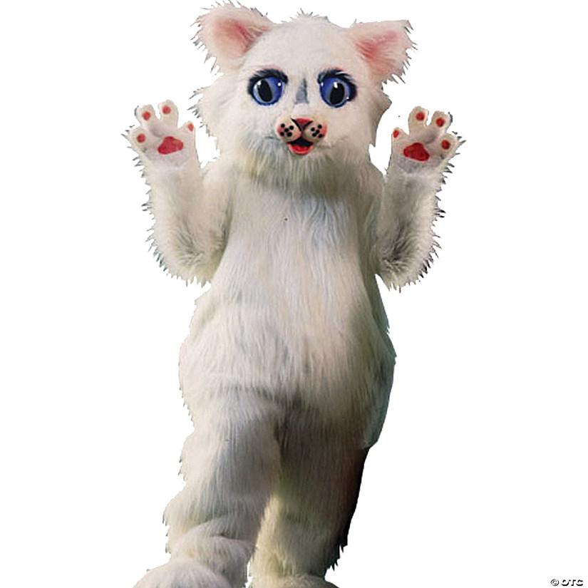 Adult Snow Ball Kitty Mascot Image