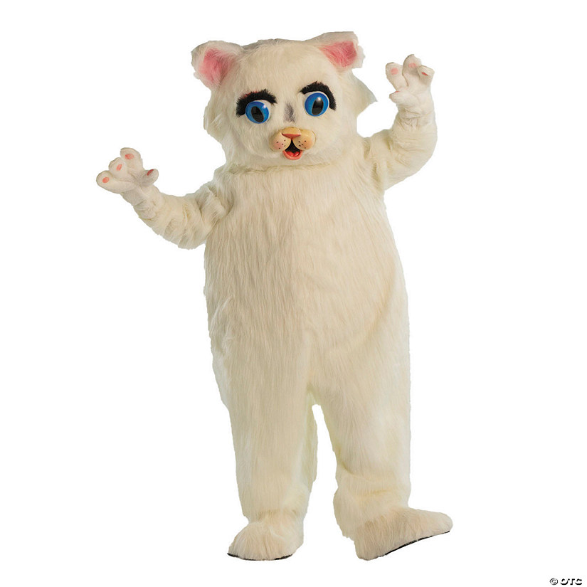 Adult Snow Ball Kitty Mascot Image