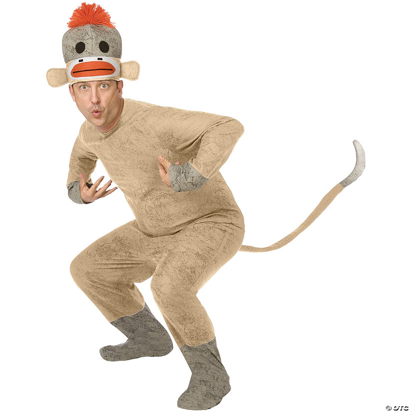 Adult Sock Monkey Costume Image