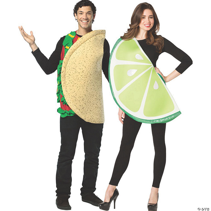 Adult Taco and Lime Couple Costumes Image