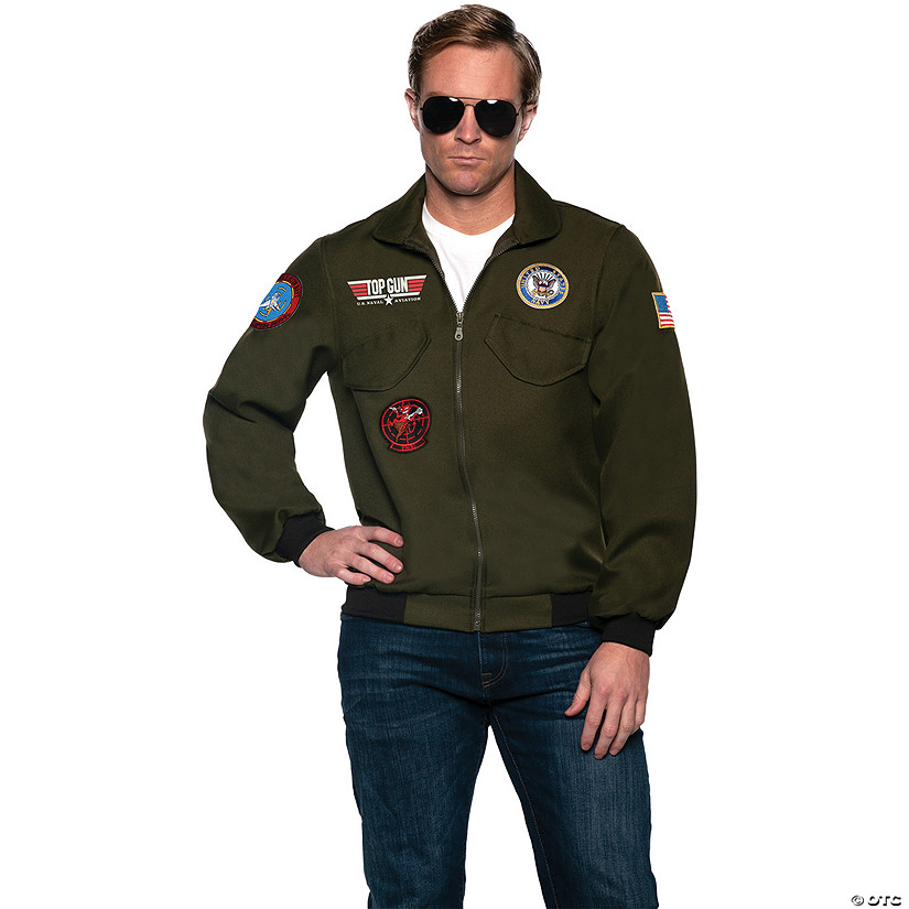 Adult Top Gun Navy Pilot Jacket Costume Accessory -  Standard Image