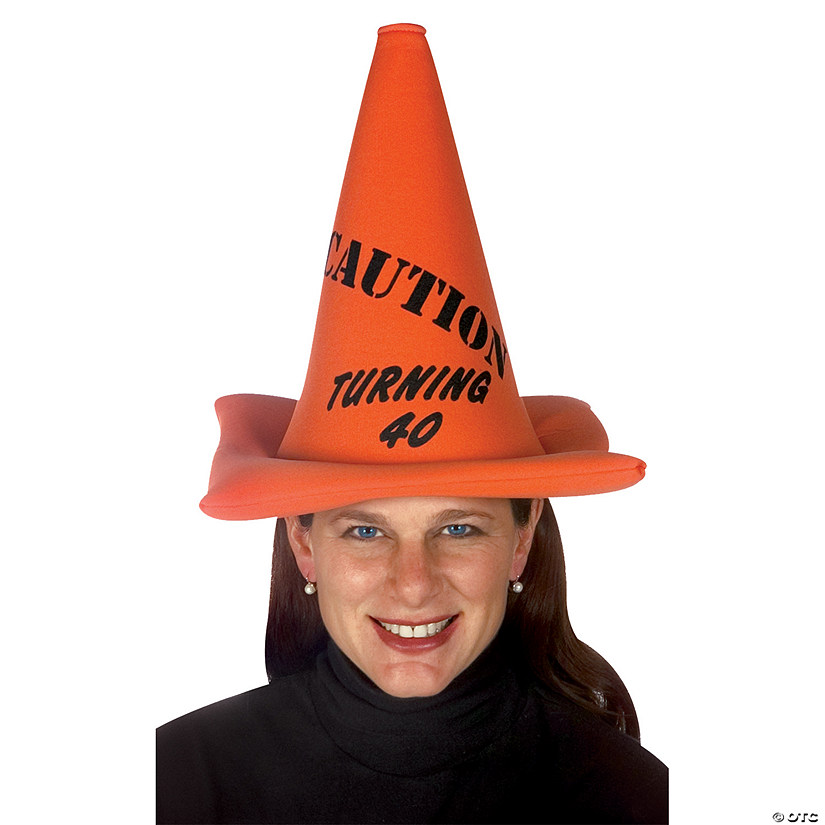 Adult Turning 40 Cone Hat Image