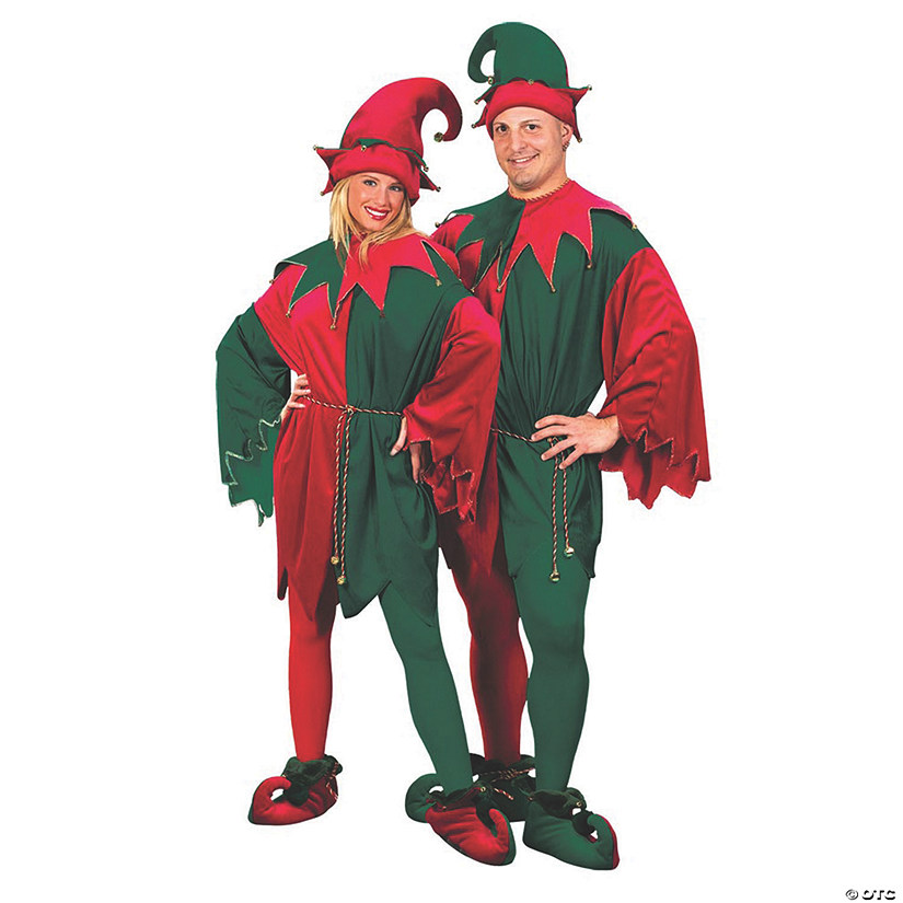 Adult Velvet Elf Costume Set Image