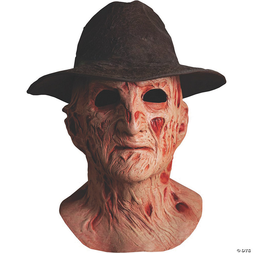 Adult's A Nightmare on Elm Street 4: The Dream Master Deluxe Freddy Krueger Mask with Hat Image