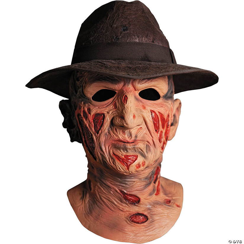 Adults A Nightmare on Elm Street&#8482; Deluxe Freddy Mask with Hat Image