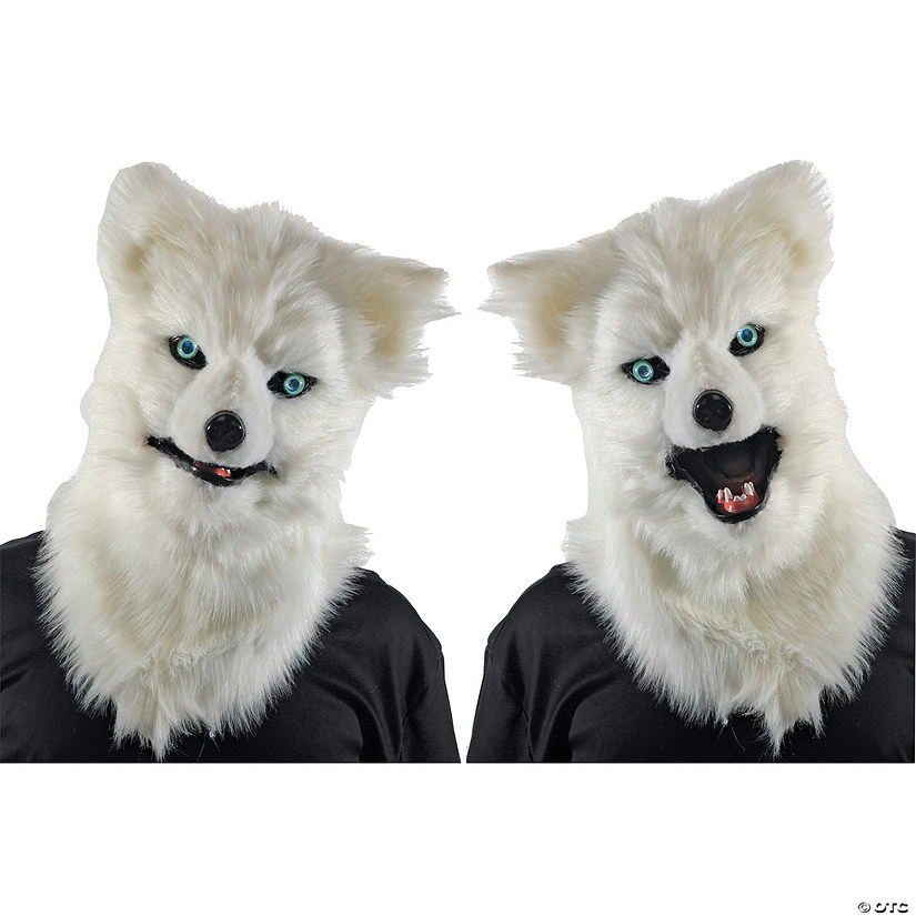 Adult's Animated White Wolf Mask Image