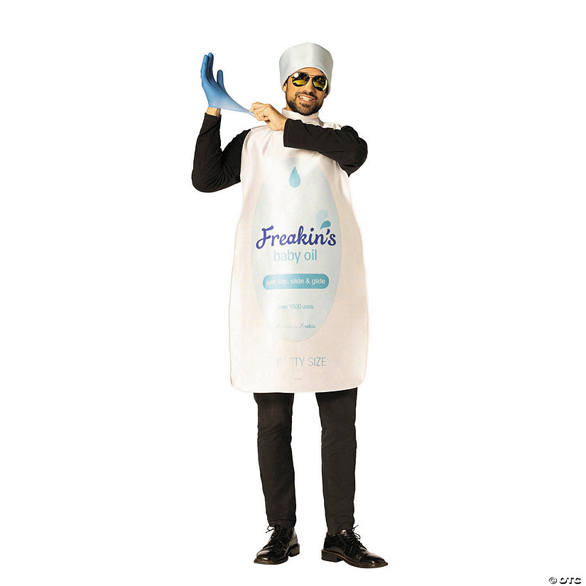 Adults Baby Oil Bottle Tunic Costume - One Size Image