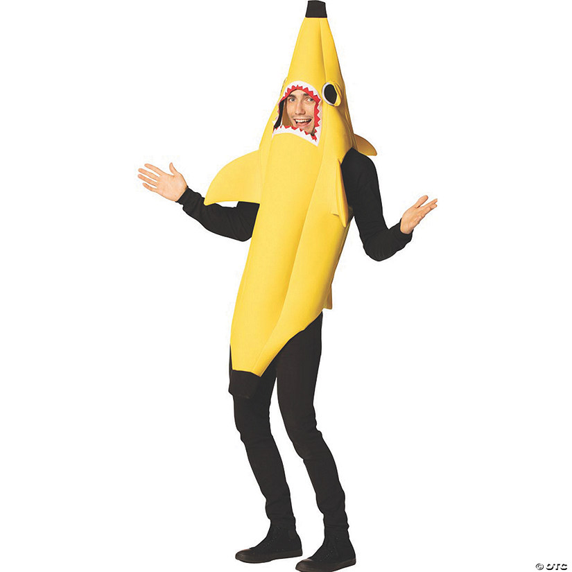 Adult's Banana Shark Costume Image