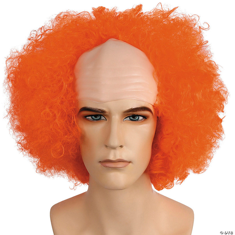 Adults Bargain Bald Curly Clown Wig Image