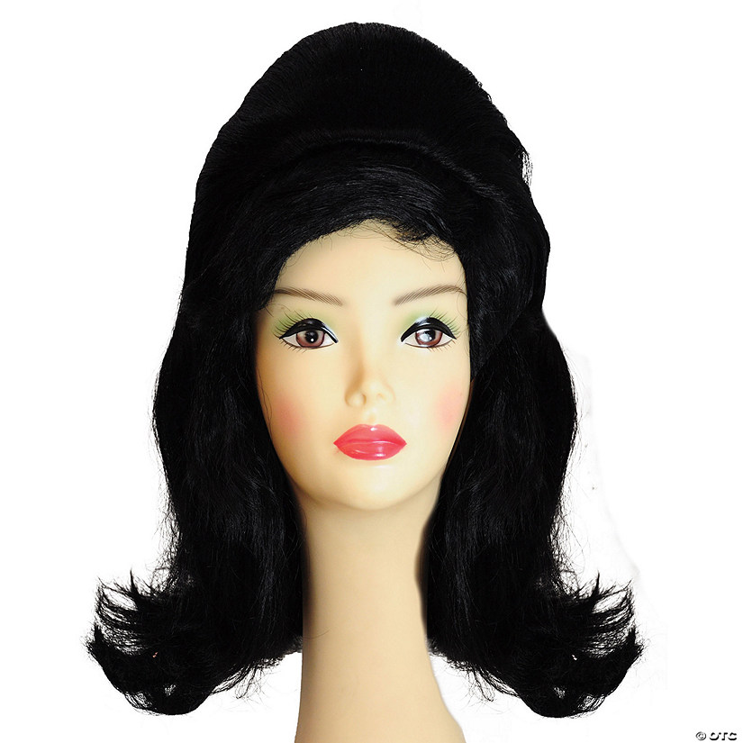 Adults Beehive Pageboy XL Wig - Black 1 Image
