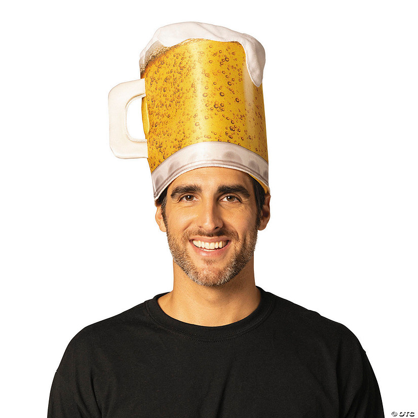 Adults Beer Mug Hat Headpiece Costume - One Size Image