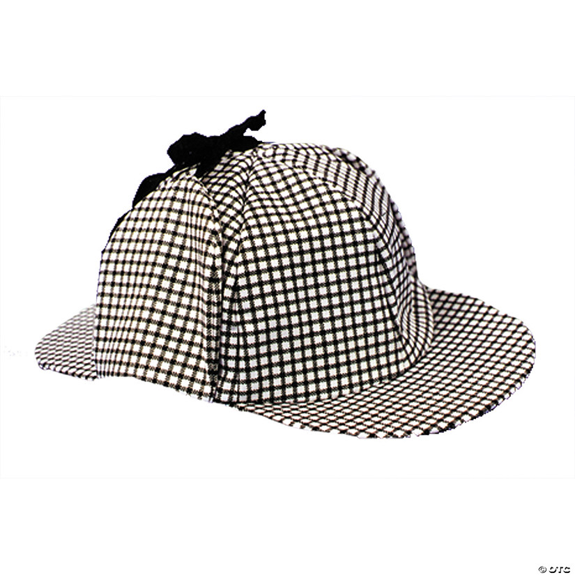 Adults Black & White Inspector Hat Image