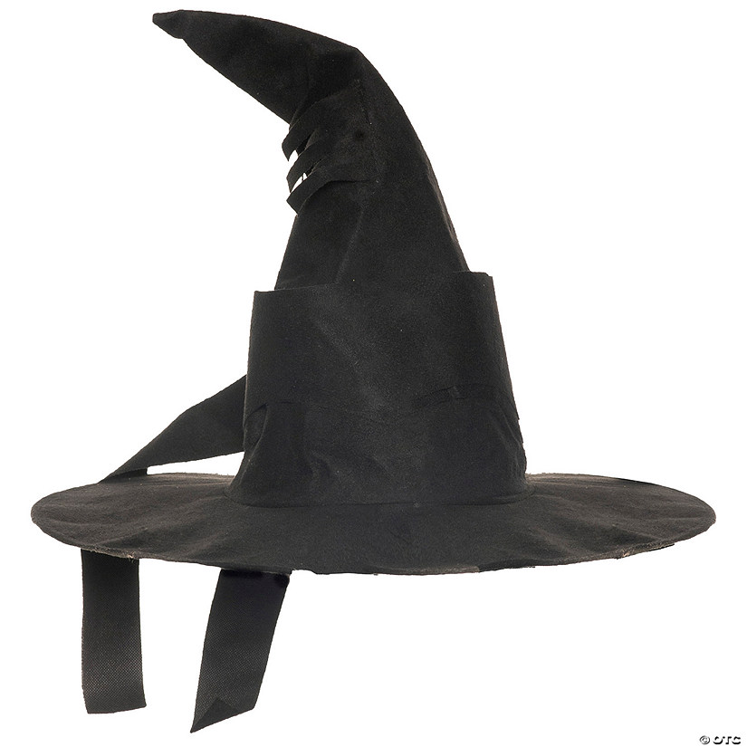 Adults Black Curved Wizard Hat Image