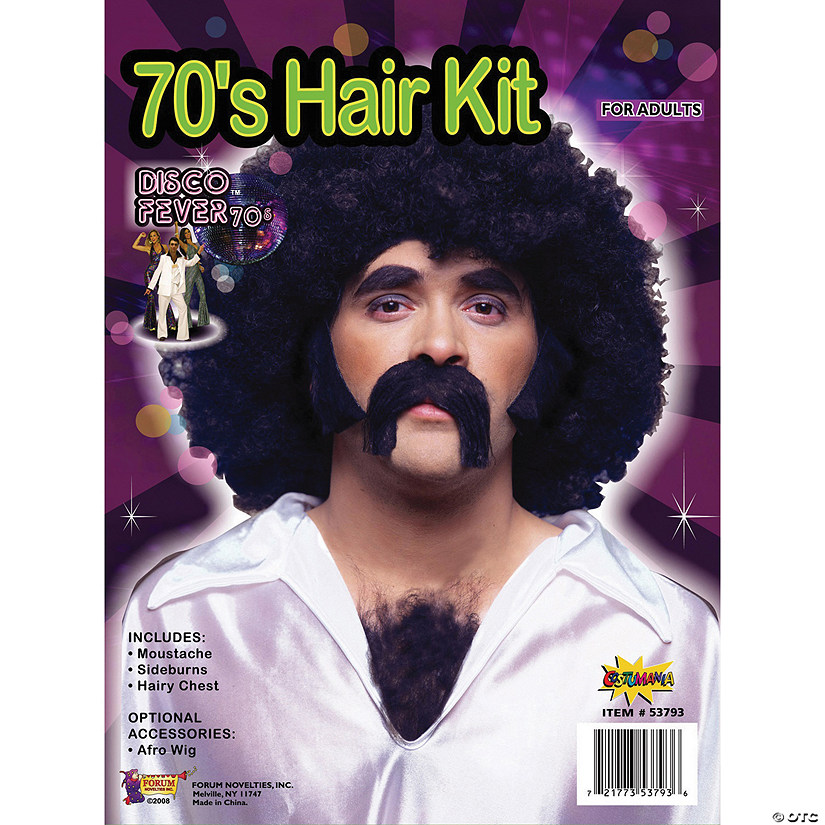 Adult's Black Disco Hair Kit Image