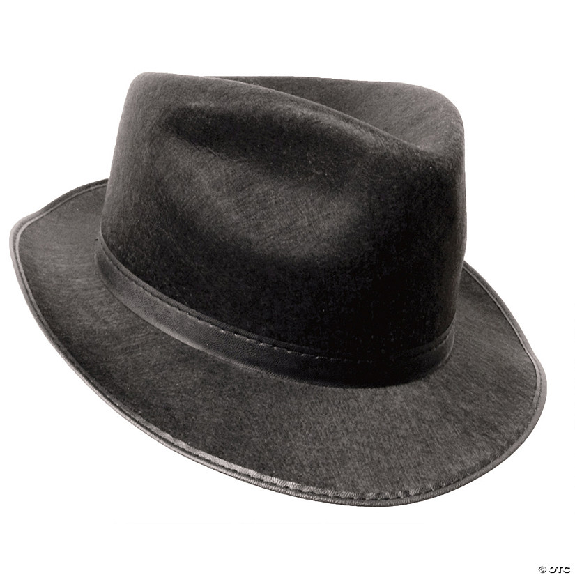 Adults Black Felt Fedora Blues Hat Image