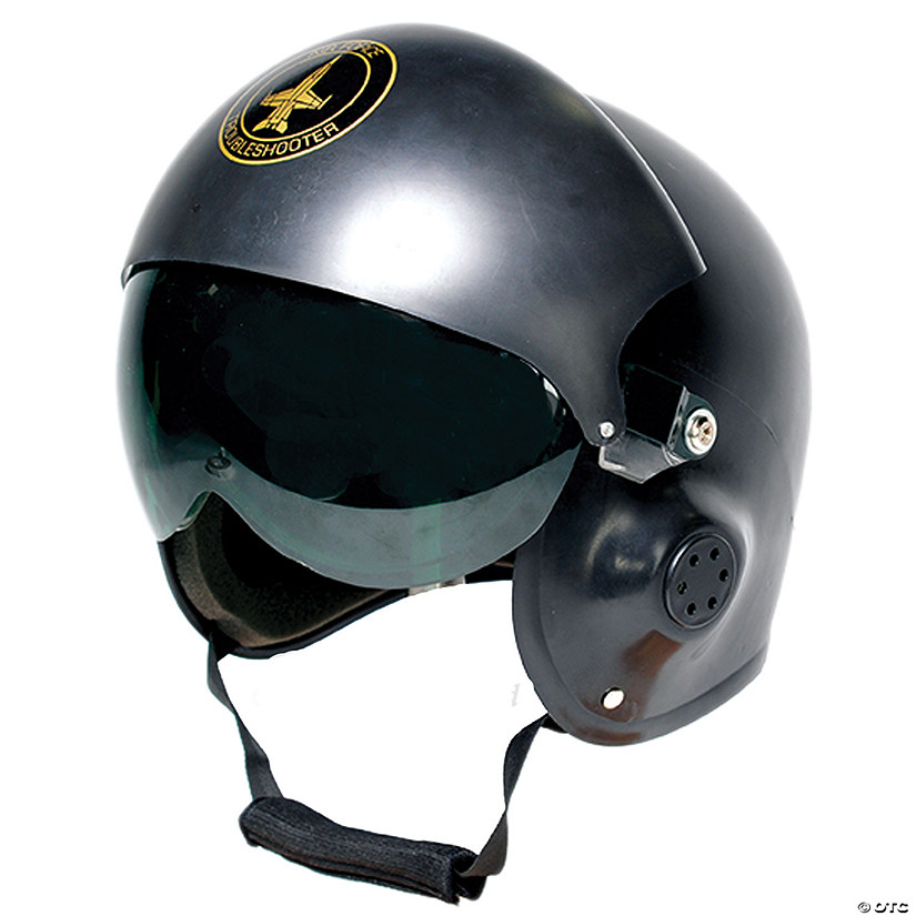 Adults Black Pilot Helmet Image