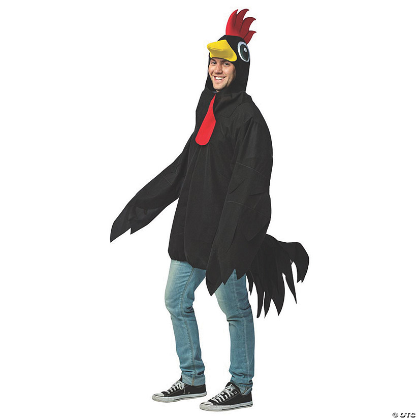 Adults Black Rooster Costume Image