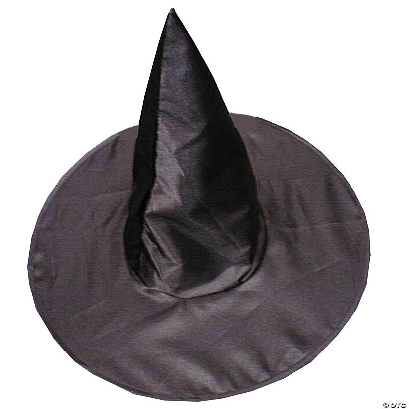 Adults Black Satin Witch Hat Image