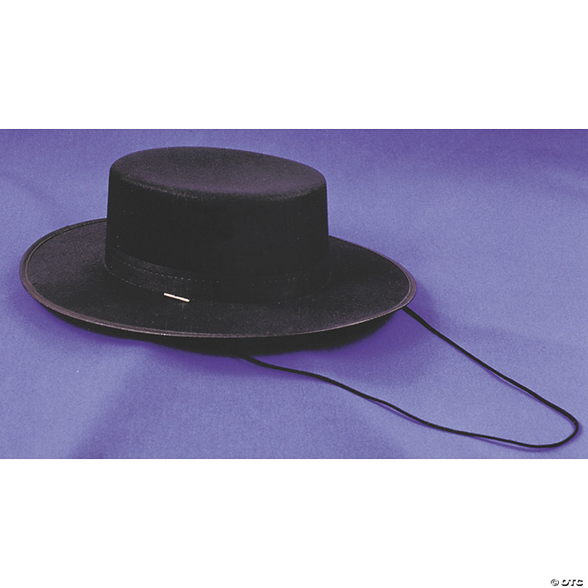 Adult's Black Spanish Hat - Small Image