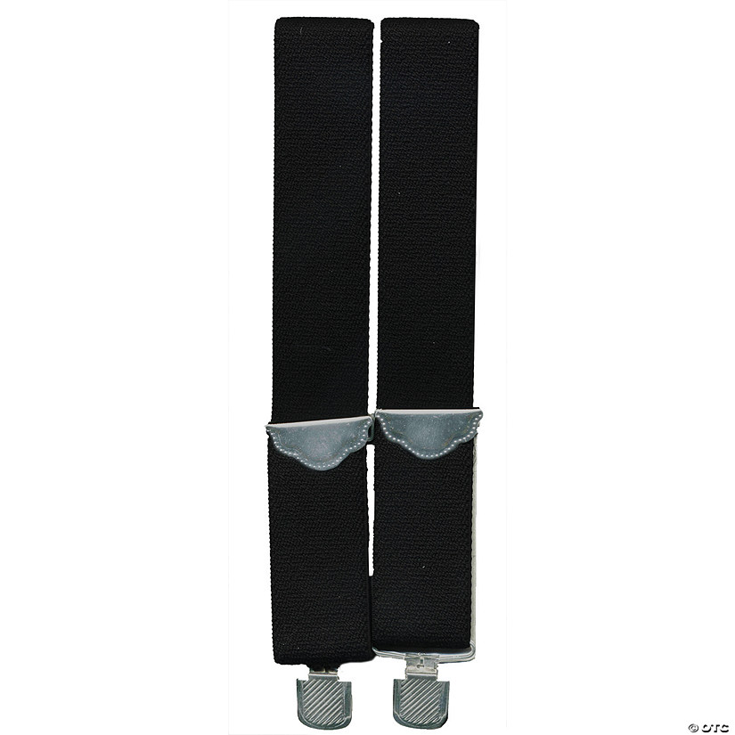 Adult's Black Suspenders Image