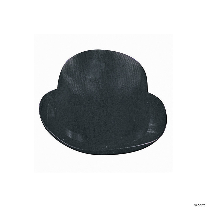 Adults Black Trans Silk Derby Hat - Medium Image