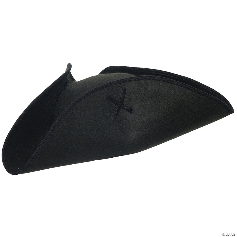 Adults Black Tricorne Hat Image