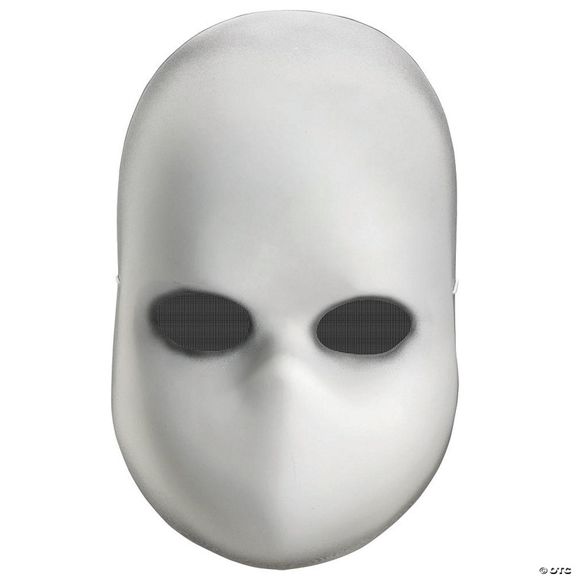Adult's Blank Black Eyes Doll Mask Image