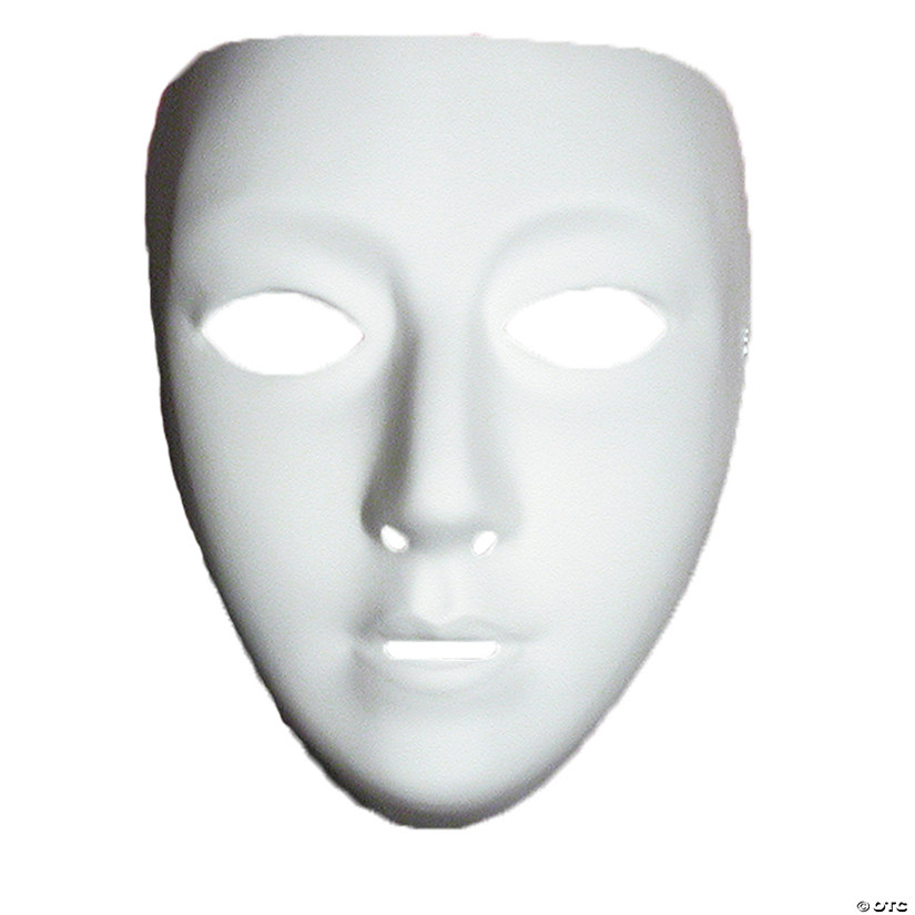 Adult's Blank Female Mask Image