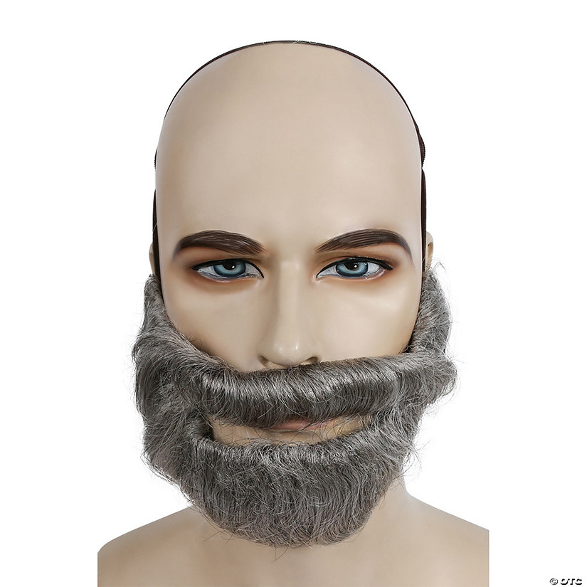 Adults Brown & Grey Bargain Biblical Beard with Mustache Image