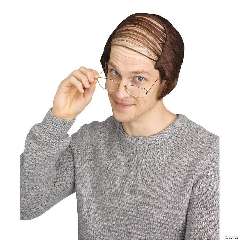 Adults Brown Comb Over Wig Image