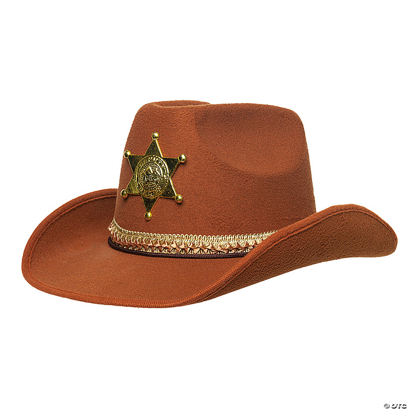 Adults Brown Cowboy Sheriff Hat Image