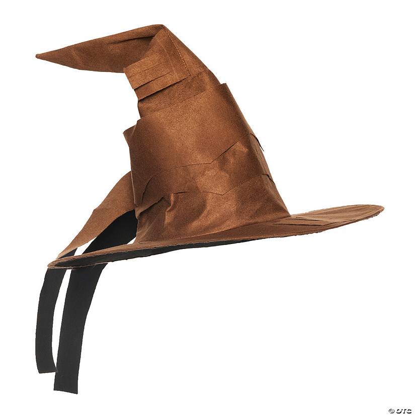 Adults Brown Curved Wizard Hat Image