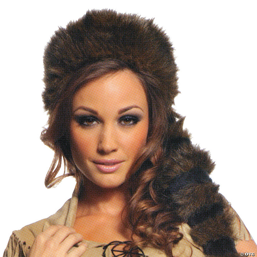 Adults Brown Faux Fur Frontier Hat Image