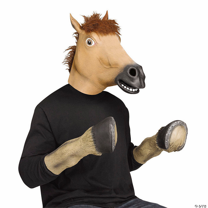 Adults Brown Horse Face Overhead Mask Image
