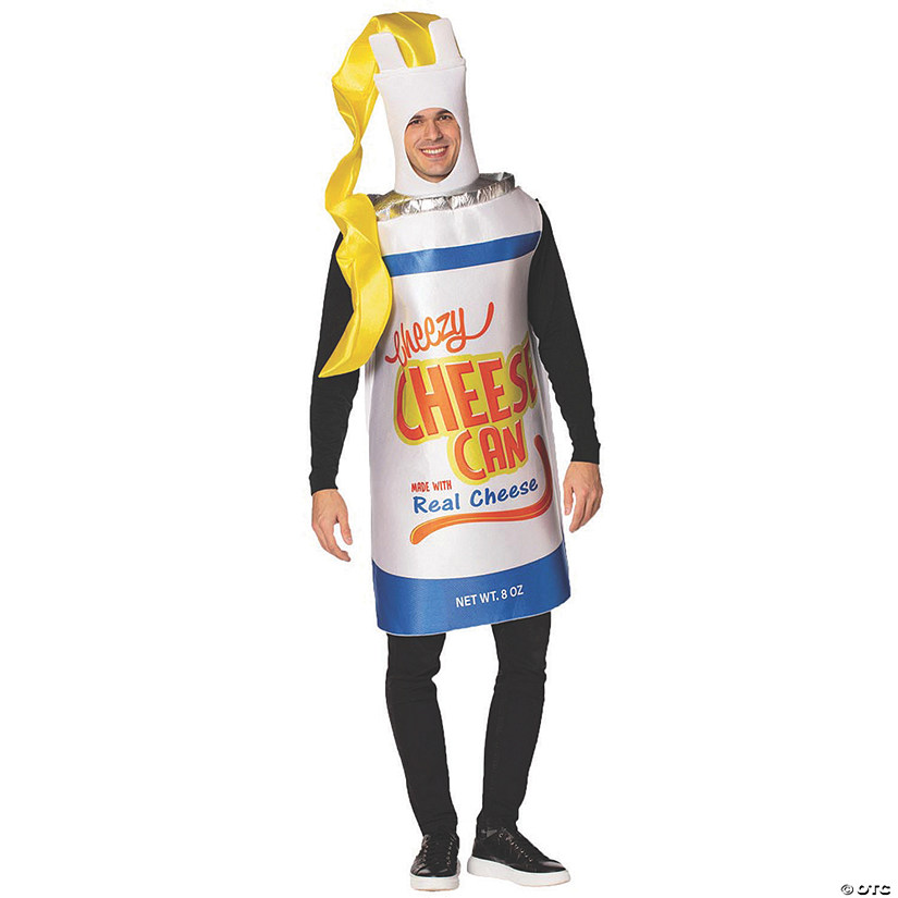 Adults Cheezy Cheese Spray Can Costume Image