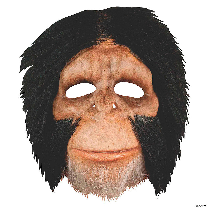 Adults Chimpanzee Face Latex Half Mask -  One Size Image