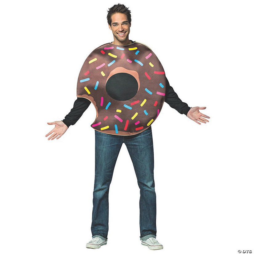 Adult's Chocolate Donut with Bite Costume Image