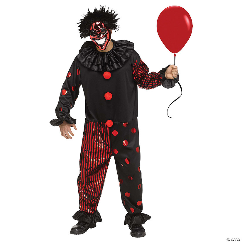 Adult's Chrome Clown Costume - Standard Image