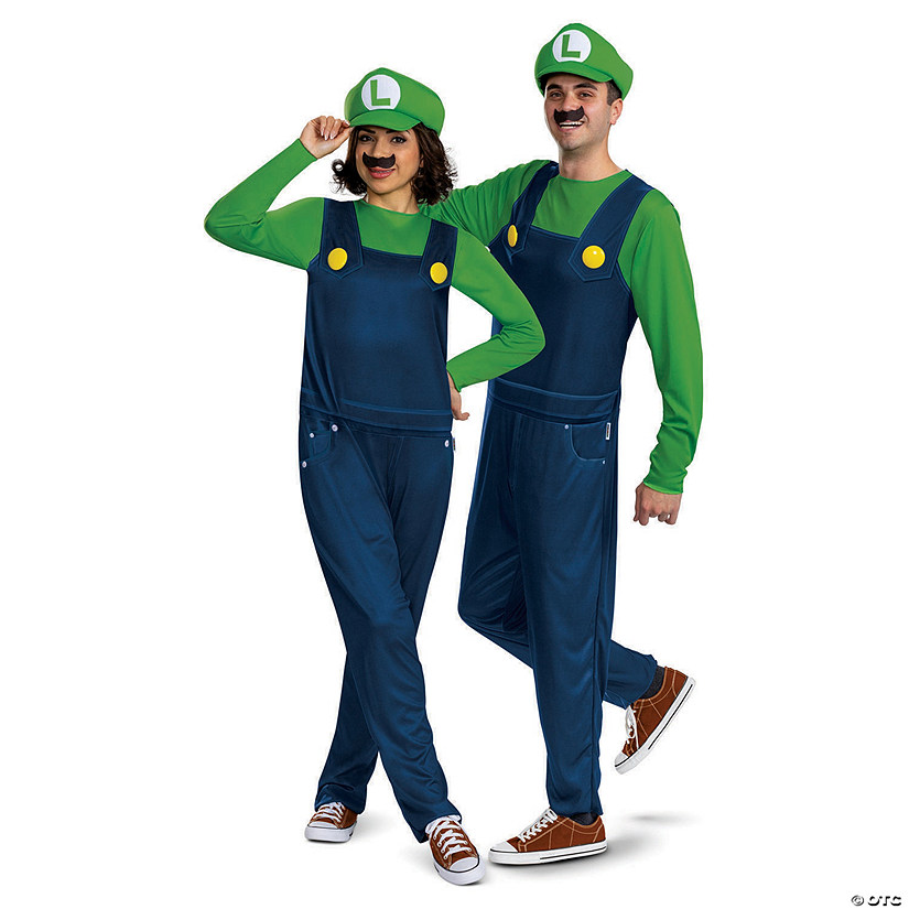 Adults Classic Elevated Super Mario Bros&amp;#8482; Luigi Costume Image