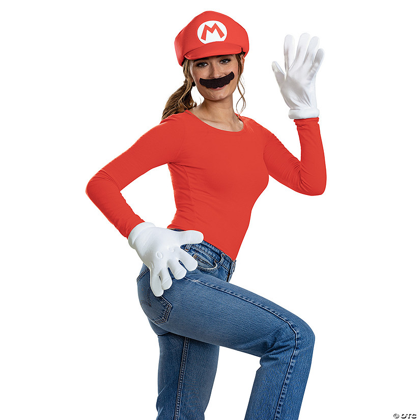 Adults Classic Elevated Super Mario Bros&amp;#8482; Mario Costume Accessory Kit Image