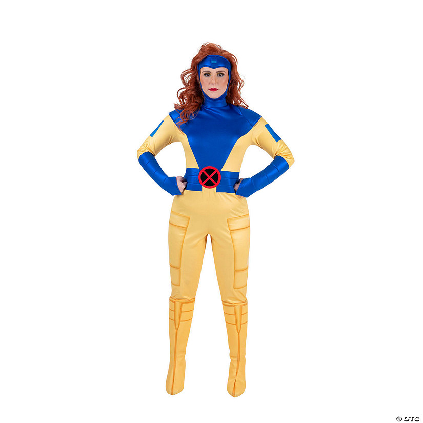 Adults Classic X-Men: The Animated Series&amp;#8482; Jean Gray Jumpsuit Costume Image