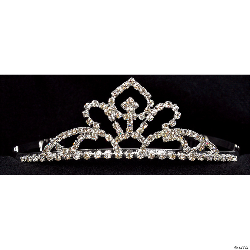 Adults Clear Rhinestone Row with Single Point Tiara Image