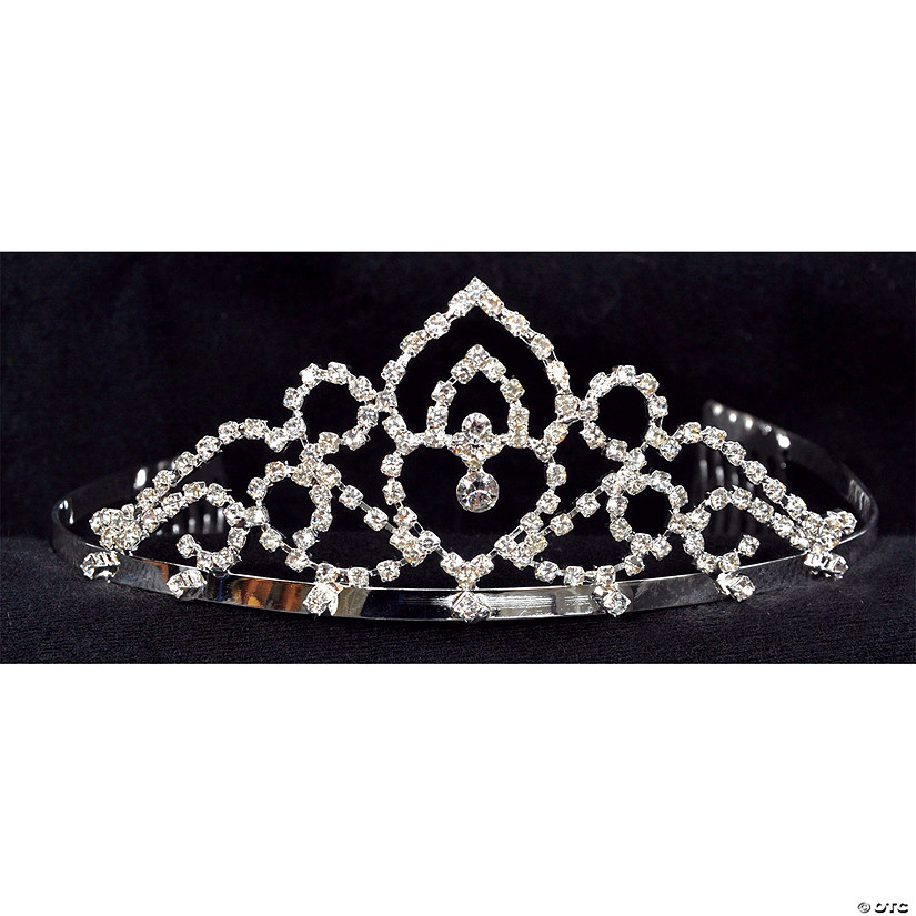 Adults Clear Rhinestone Swirls Tiara Image