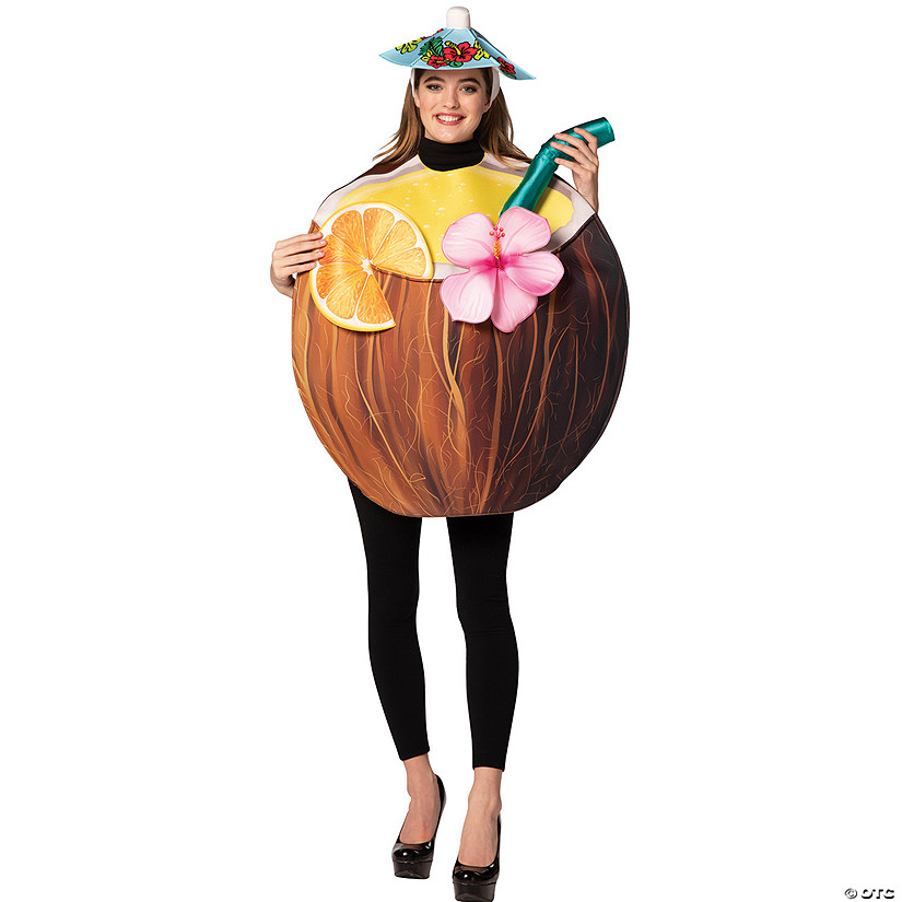 Adults Coconut Cocktail Drink Costume Image