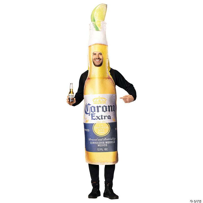 Adults Corona Extra Bottle with Lime Costume Image