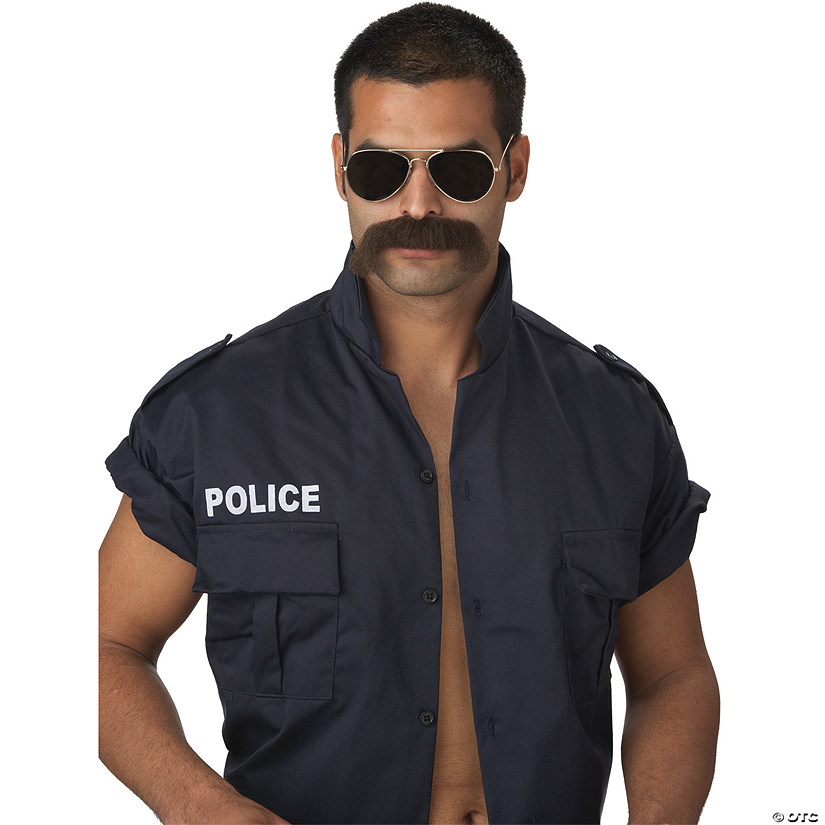 Adults Dark Brown The Man Walrus Mustache Image