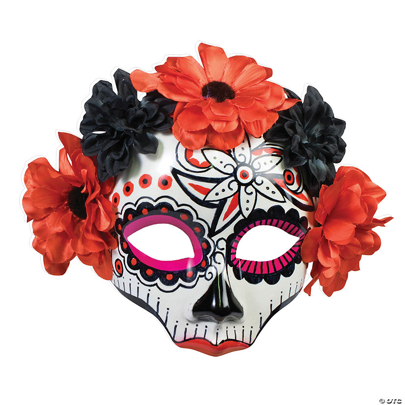 Adult's Day Of The Dead Sugar Skull Mask Image