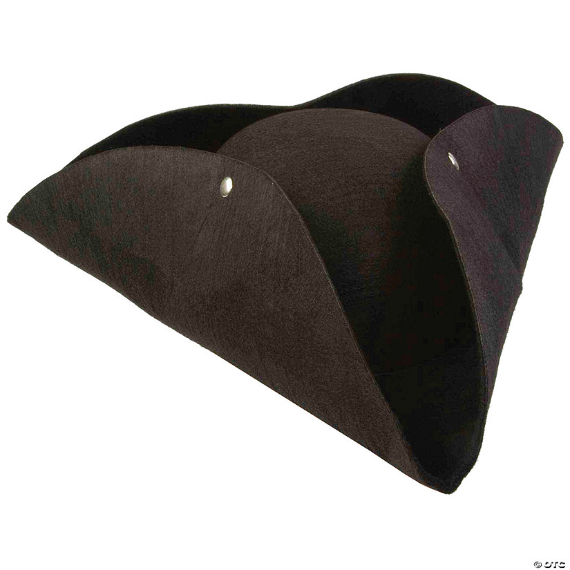 Adult's Deluxe Black Felt Pirate Hat Image