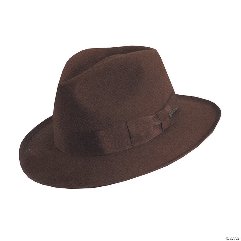 Adult's Deluxe Brown Indiana Jones&#8482; Hat with Hatband Image